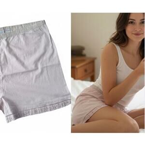 Erika Taylor Intimates Vintage Pink 100% Cotton Pajama Shorts Embroidered L